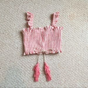 Smocked Cropped Tank
